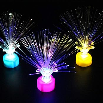 Mobestech 12 Pcs Fiber Optic Light Color Change Led Table Centerpieces Light Up Rose Light For Valentines Day Party Random Color Amazon Com