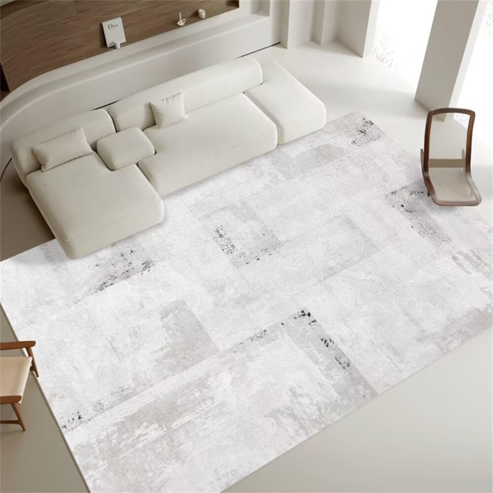 Tapis de salon en velours cristal gris idéal pour créer un coin jeux pour enfant
