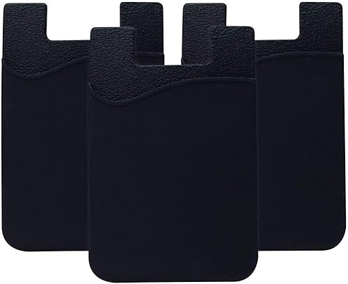 Agentwhiteusa Cartera adhesiva para teléfono celular (para tarjeta de crédito, tarjeta de visita e identificación) compatible con iPhone, Android y