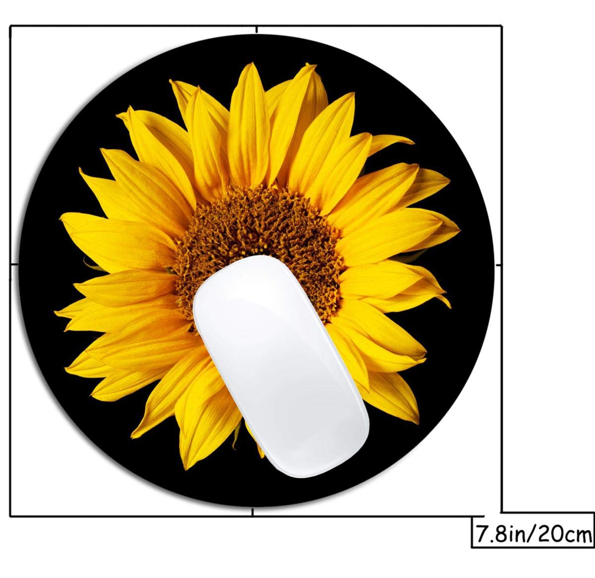 Tappetino per mouse in gomma con bordo bloccato (tipo verticale) con scritta Blessed to be Called Sunflower, tappetino per mouse per computer di casa