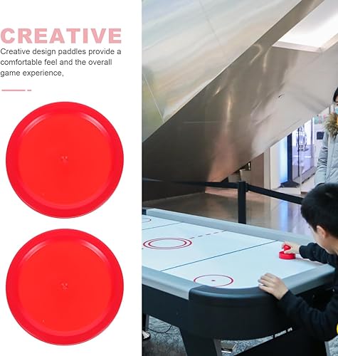 Miniatura 9 de Kisangel 4 discos de hockey de aire de 1.969 in, mini discos de hockey de aire de plástico, mesa de repuesto, meta de hockey de aire, juguete