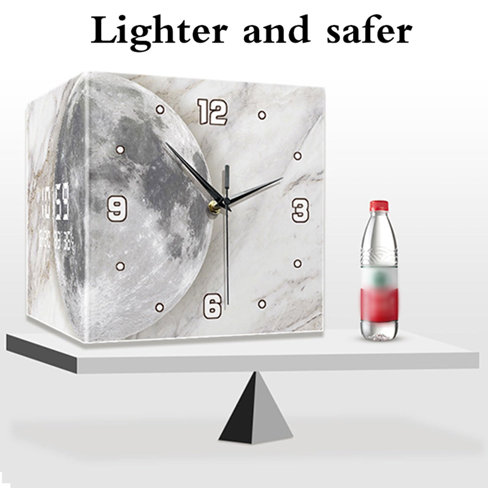 Orologio da Parete ad Angolo Moderno su Entrambi i Lati Evitare Collisioni di Sicurezza Orologio da Parete ad Angolo da Appendere Decorativo per Camera da Letto,Ufficio,Cucina