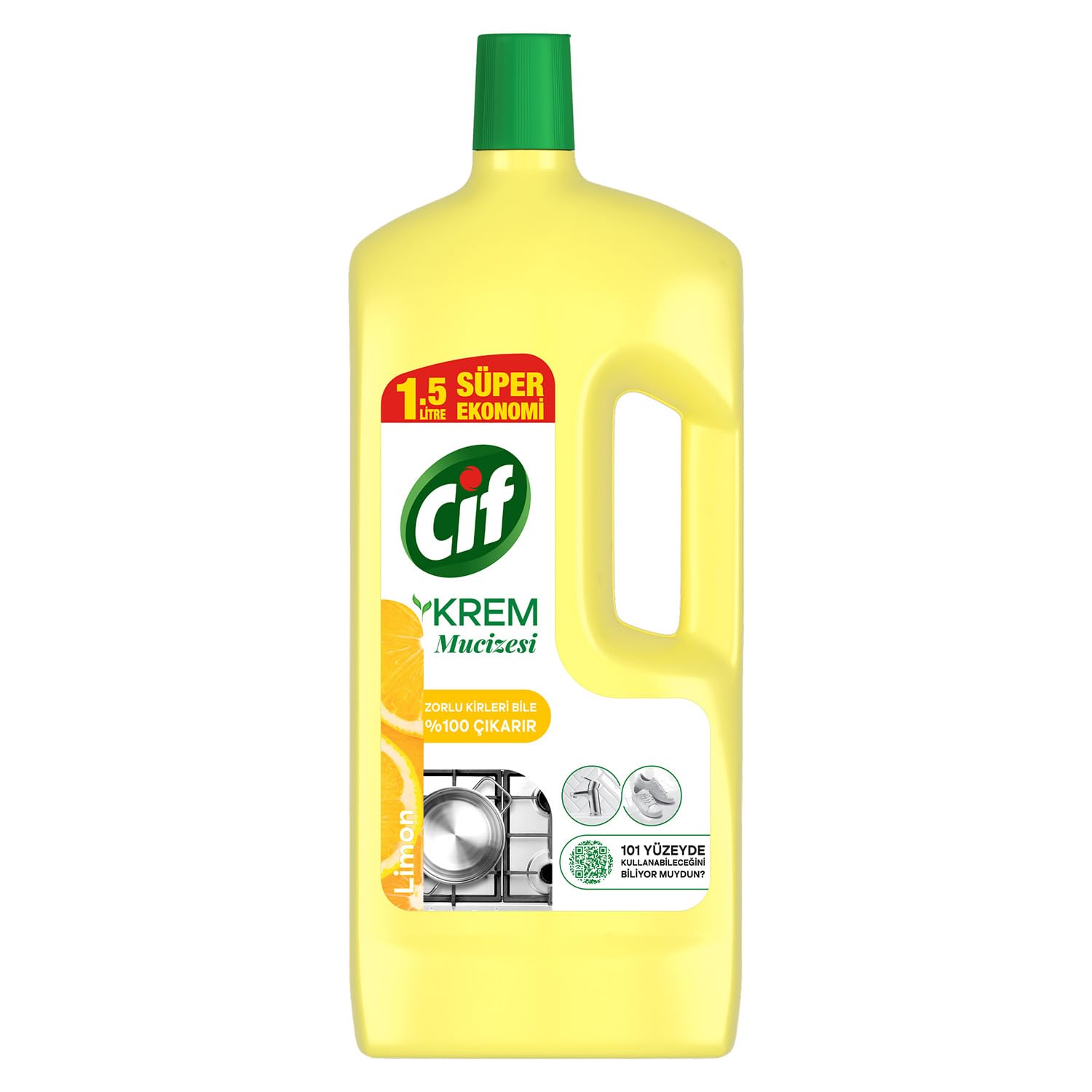Cif Krem Mucize Yüzey Temizleyici Limon 1500 ml
