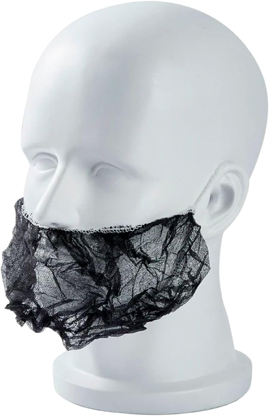 Restaurantware-Clean Tek Professional 19 Inch Beard Nets, 1000 Disposable Beard Covers - Not Woven, Lightweight, Breathable, Black Polypropylene Beard Nets Food Service, Comfortable And Secure