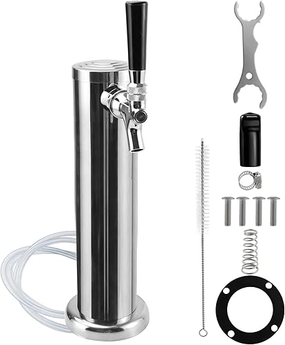 Torre Kegerator Grifo de cerveza de un solo grifo Torre de cerveza, torre de faceta de cerveza, dispensador de grifo de cerveza Torre de acero