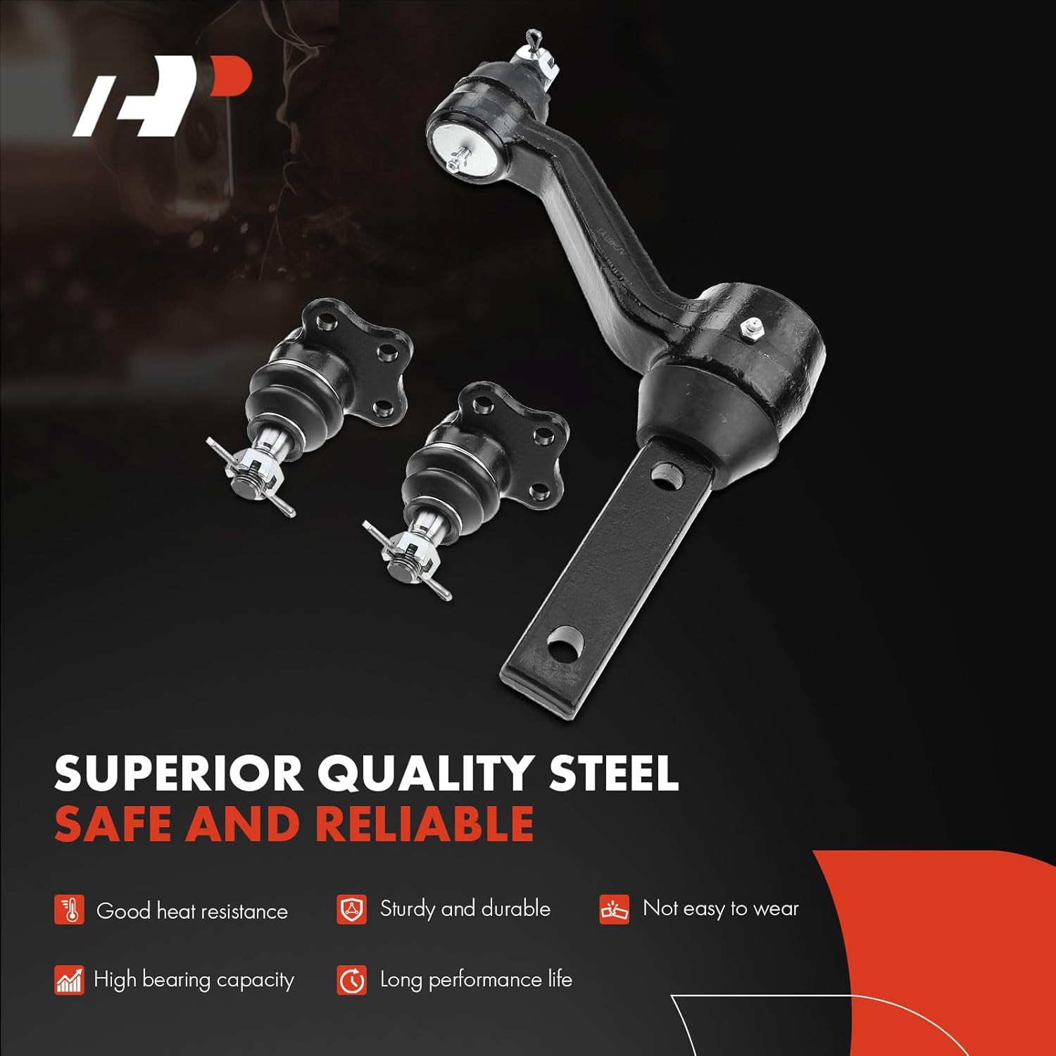 A-Premium Set of 9, Front Upper Lower Ball Joint, Inner Outer Tie Rod End, Idler Arm, Compatible with Dodge Durango 1998-1999, Dakota 1997-1999, 4WD Only