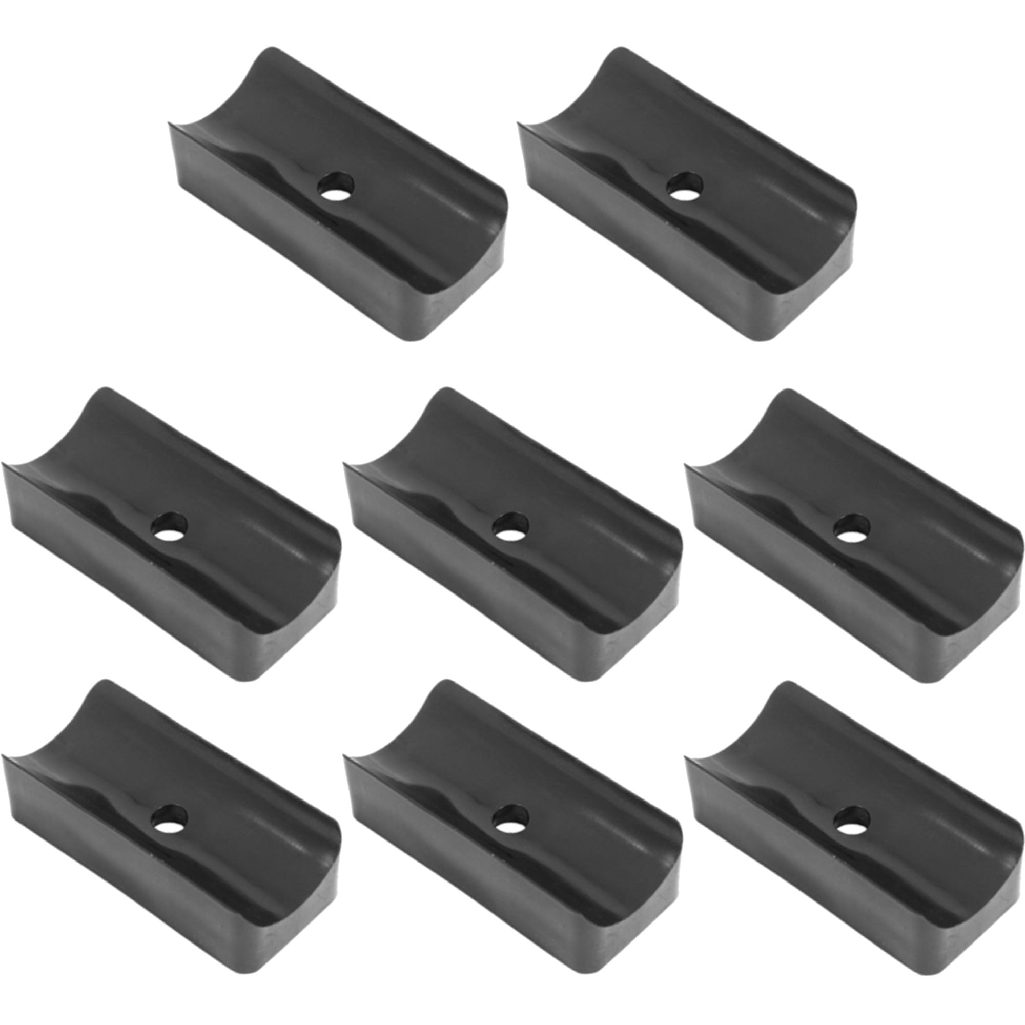 20pcs Pieds U plastique chaise marbre glisse Capuchons tube noir couvercle 12mm