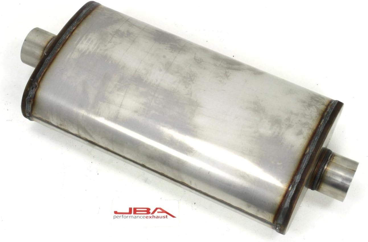 JBA 40-302201 Muffler ("Universal" Dual core 304SS 22"X11"X6" 3" Inlet Diameter), 1 Pack