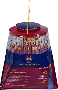 Amazon.com : 1 Fly Jail X Large Bag - Outdoor Disposable Fly Trap | Pre ...