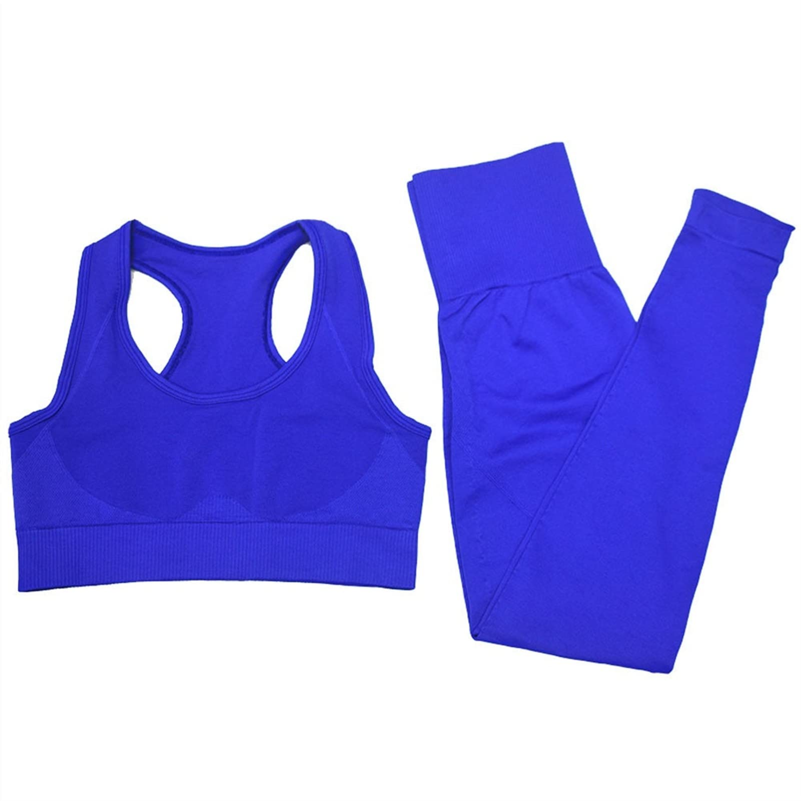 Damski strój sportowy do jogi, dres treningowy, zestaw do treningu dla kobiet, 2 sztuki, wysoki stan, legginsy do jogi, zestaw sportowy biustonosz bez ramion, Crop Top Gym odzież bezszwowa do fitnessu, dres do joggingu
