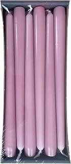 Nordring 12 velas puntiagudas de 2,3 cm x 25 cm de alto color lila – Certificación RAL, sin goteo y áspero, aproximadamente 8 horas de duración – Decoración de mesa y candelabros