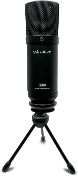 Vault VCM Studio Condenser Microphone with Tripod, XLR Cable, and Shock Mount