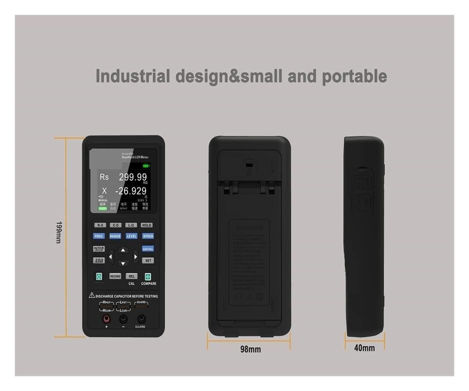 Misuratore LCR Portatile 1833C Con Precisione O 0,3% In Uscita 10 Frequenze Di Prova Tipiche