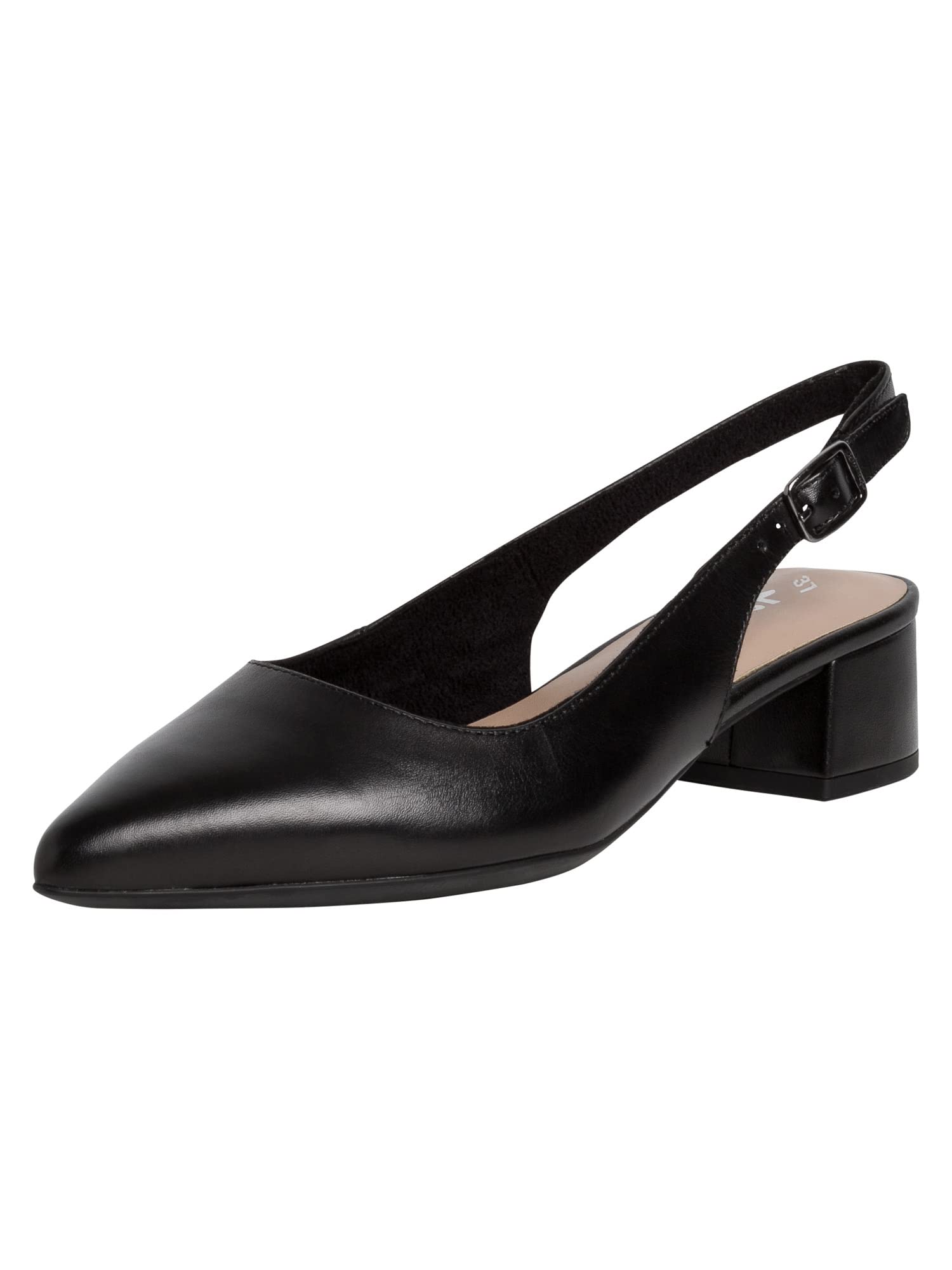 Tamaris Noir Leather Pumps Woman 1-29500-42