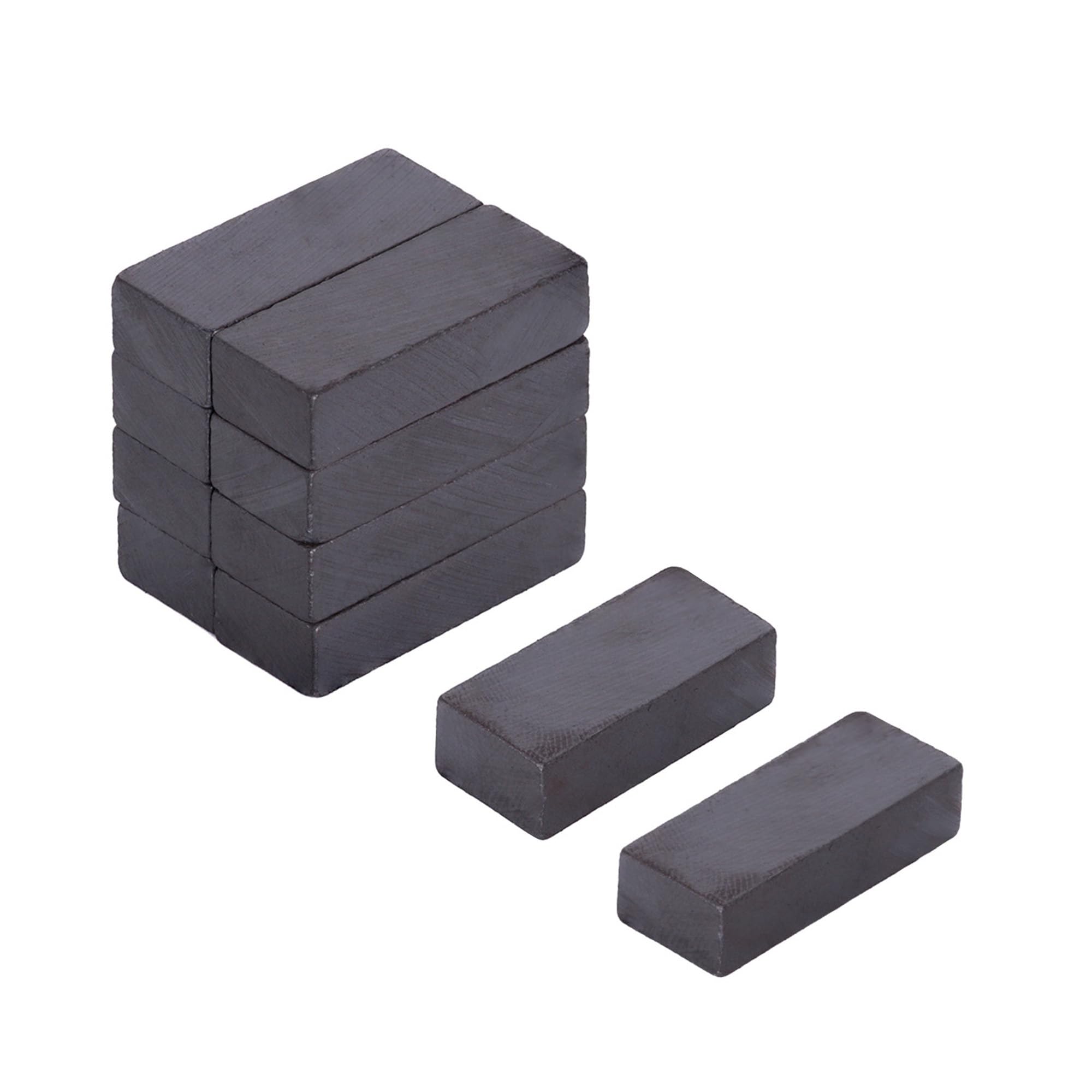 Y30BH Ferrite Magnet for Arts, Craft, Science and DIY - 25mm x 10mm x 6mm thick - 0.8kg Pull - Pack of 10