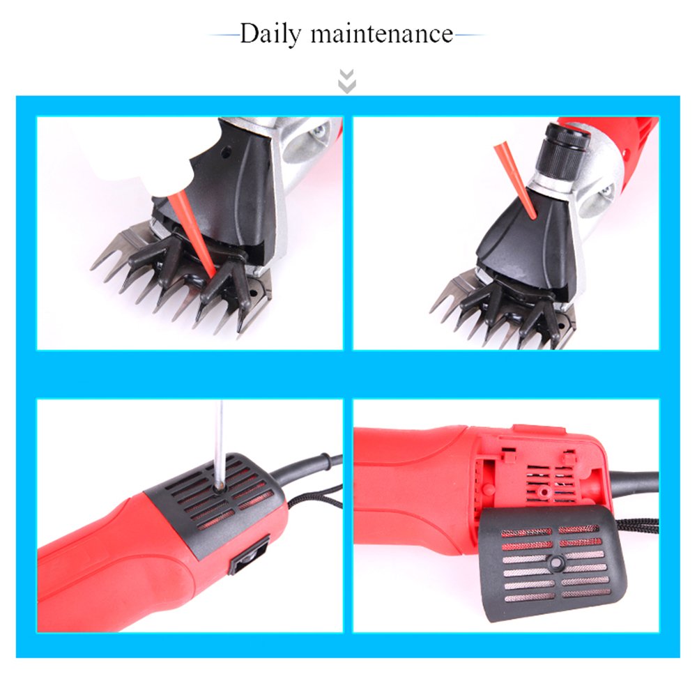 Esquiladoras De Ovejas Cizallas Electricas 500W 13 Dientes Cuchillas Tijeras para Cabras Alpacas Llamas Pelaje Grueso Animales Granja Ganadería Suministros para Mascotas 110V/220-240V