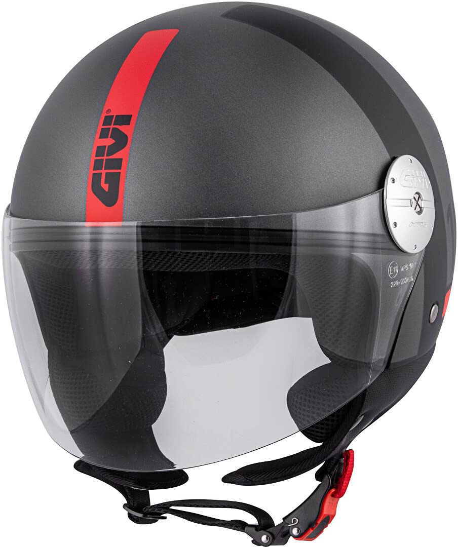 GIVI 10.7 Mini-J Concept Jet Helmet (Gray Matt,S (56))