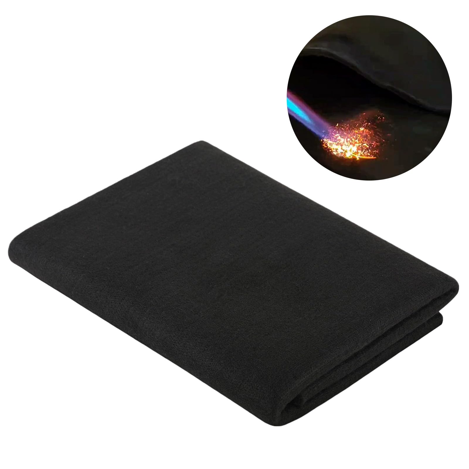 Tapis de soudage multifonction en feutre de carbone pour usage industriel et domestique - 100 cm x 100 cm