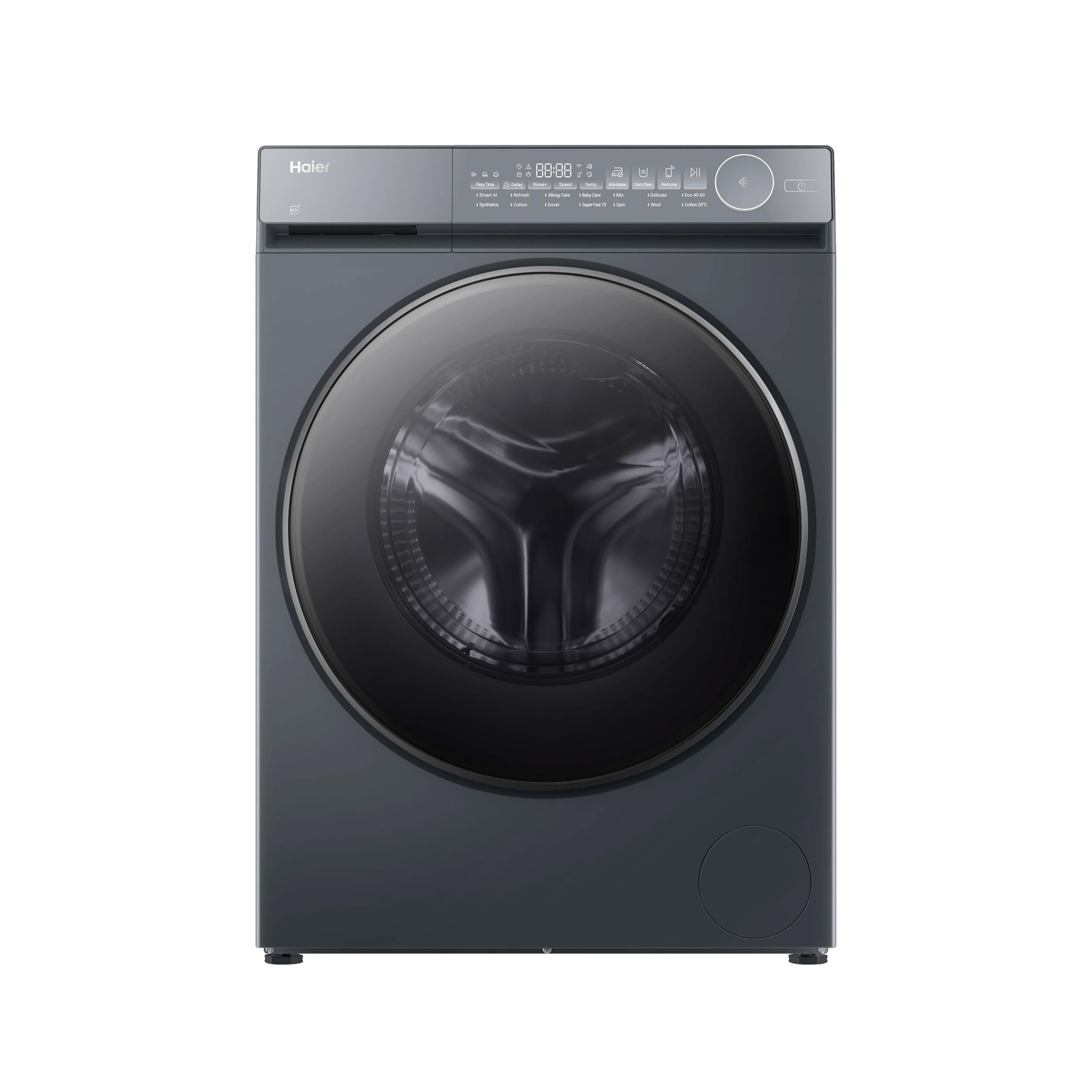 Haier X7 HW90-B14367GTUUK Washing Machine, 9kg, 1400rpm, Graphite, A-25% Energy Class