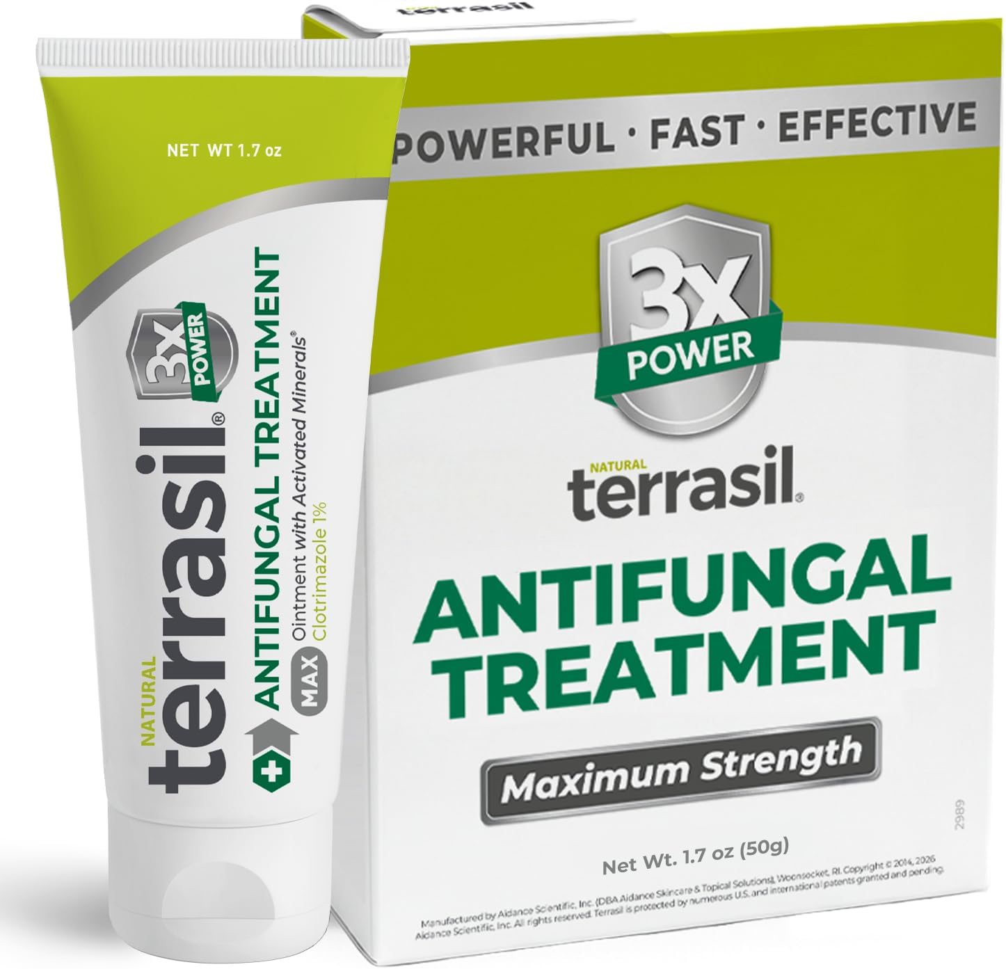 terrasil Clotrimazole Antifungal Cream Maximum Strength Treatment, 1.7oz