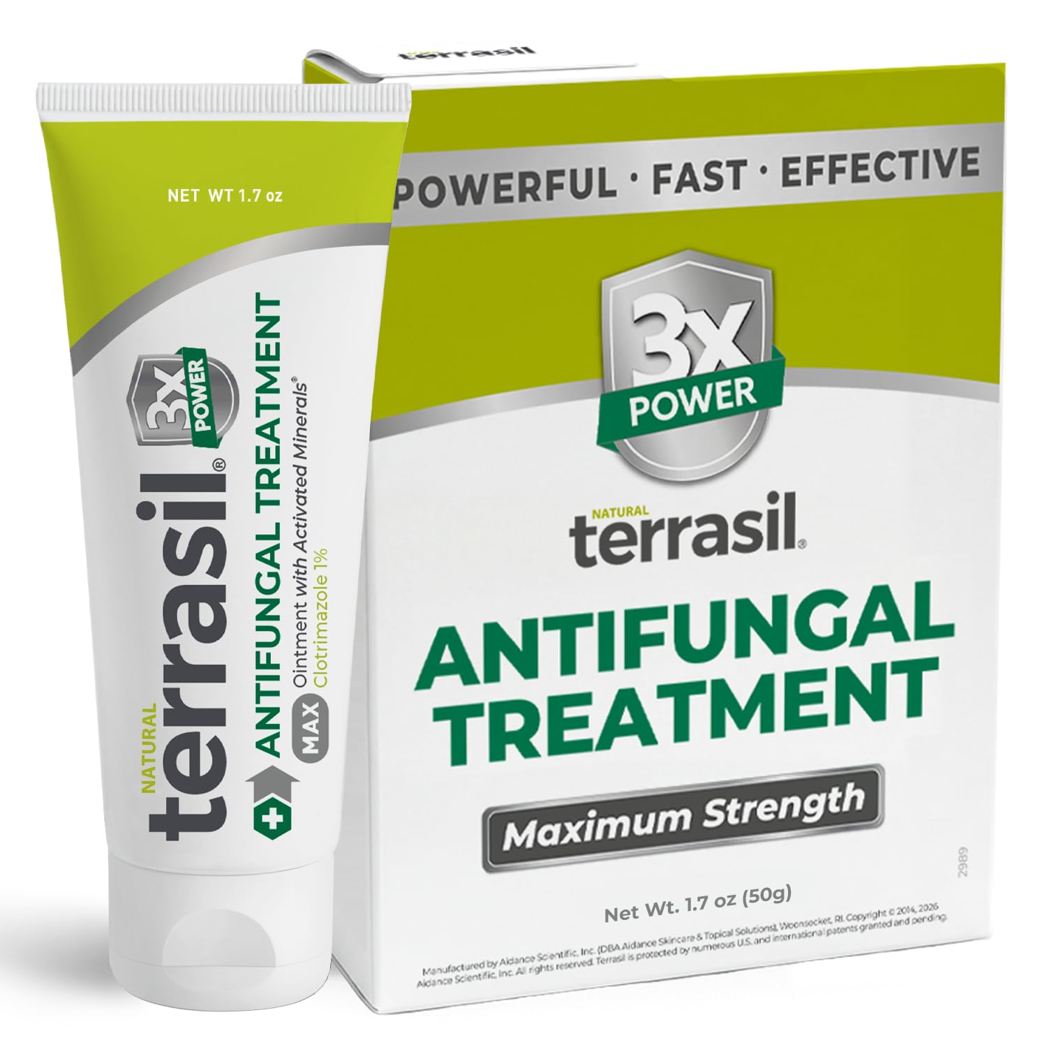terrasil Clotrimazole Antifungal Cream Maximum Strength Treatment, 1.7oz