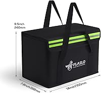 Vista 3 de FLASLD Large Fireproof Lipo Bag for 100Ah Lithium Battery Storage and Charging, 14 x 7.8 x 9.5in Waterproof Box for Documents and Valuables