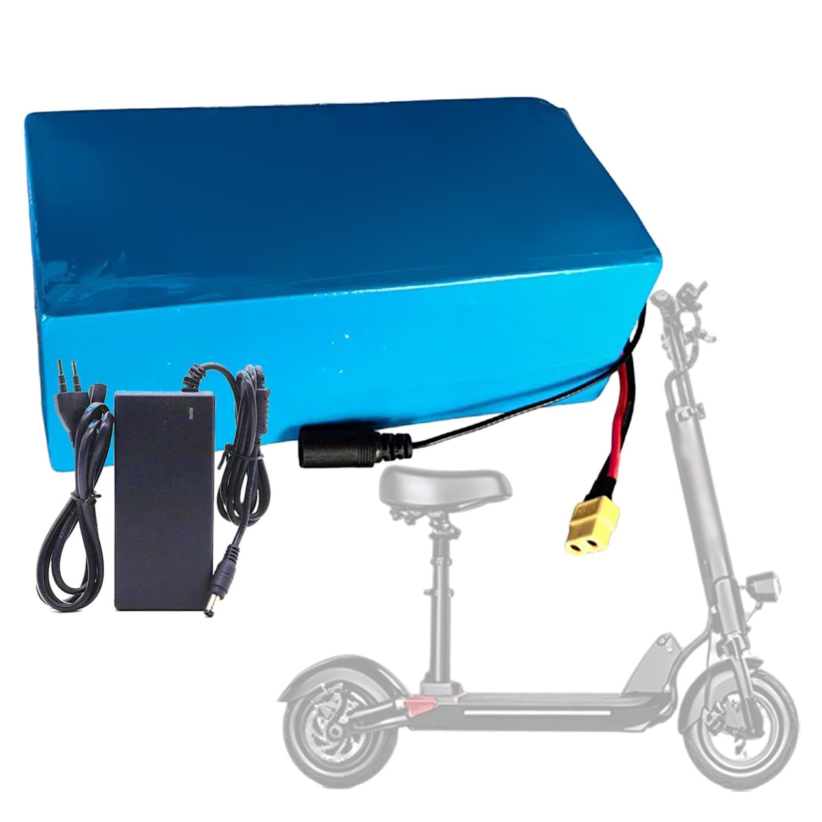 Batería De Iones De Litio De 36 V Y 13 Ah para Bicicleta Eléctrica con Cargador Y Protección BMS Integrada, Batería para Patinete Eléctrico, Batería De Litio De Repuesto 10S5P