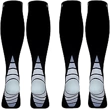 (2 Pairs) Compression Socks/Stockings for Men & Women,Speed Up Recovery Circulation, Best Graduated Athletic Fit for Travel, Running, Nurses,Shin Splints, Flight,Maternity