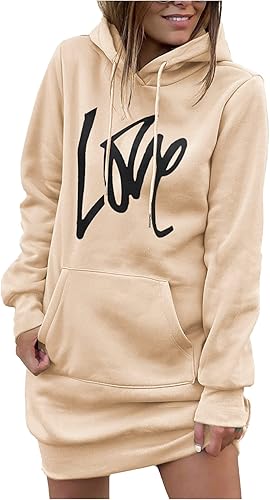 PRETTYGARDEN Sudadera con capucha para mujer, de otoño, a la moda, con cordón, ligera, manga larga, sin botones, vestido con capucha