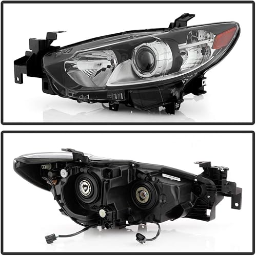 Miniatura 2 de ACANII - Para [modelo halógeno] 2014 2015 2016 2017 Mazda 6 Faros delanteros de repuesto para conductor y pasajero