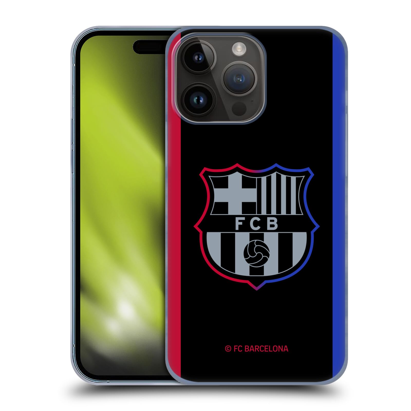 Head Case Designs Officially Licensed FC Barcelona Away 2024/25 Crest Kit Hard Back Case Compatible with Apple iPhone 15 Pro Max