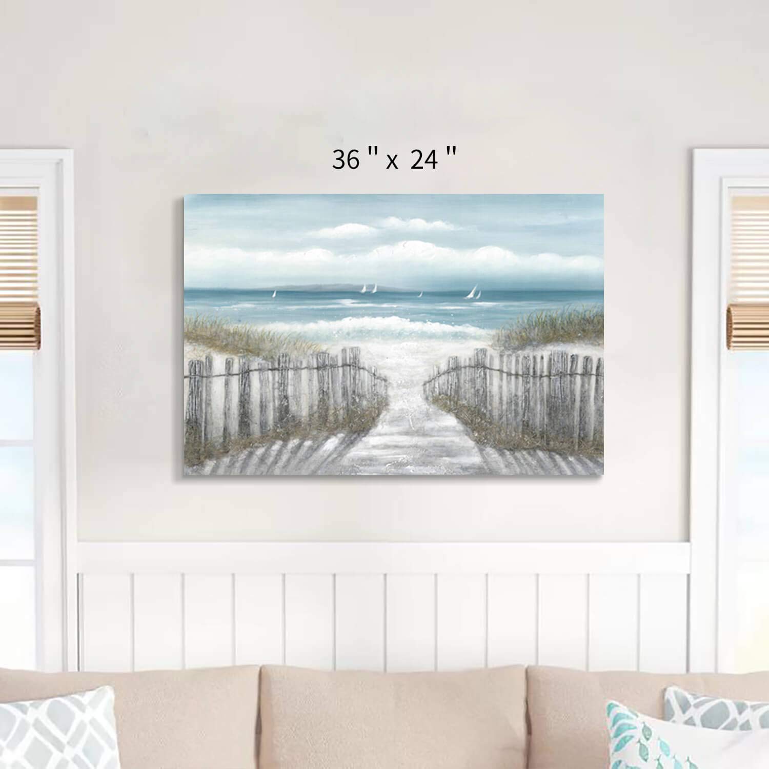 海の風景 キャンバス Amazon.co.jp: 抽象的なビーチピクチャーウォールアート：海の風景
