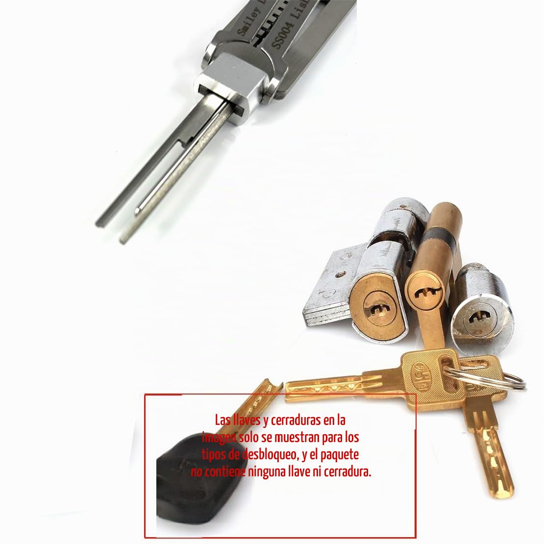 Juego de herramientas profesionales de ganzúas 2 en 1, kit de 5 piezas modelos SS001 SS002 SS003 SS004 SS005, para abrir múltiples tipos de cerraduras de puerta para cerrajero, entusiasta