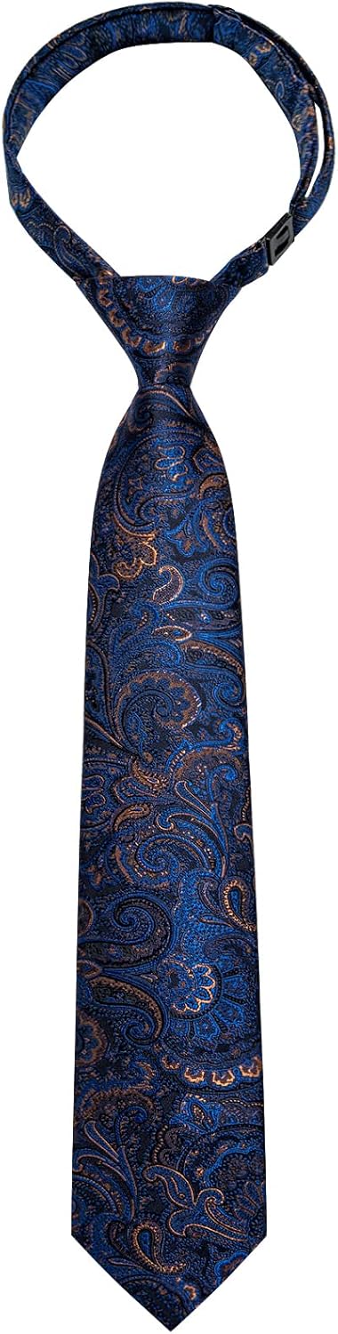 DiBanGu Boys Pre-tied Neckties and Pocket Square Set Adjustable Strap Tie for Kids Wedding Party Graduation School Uniforms - Image 6