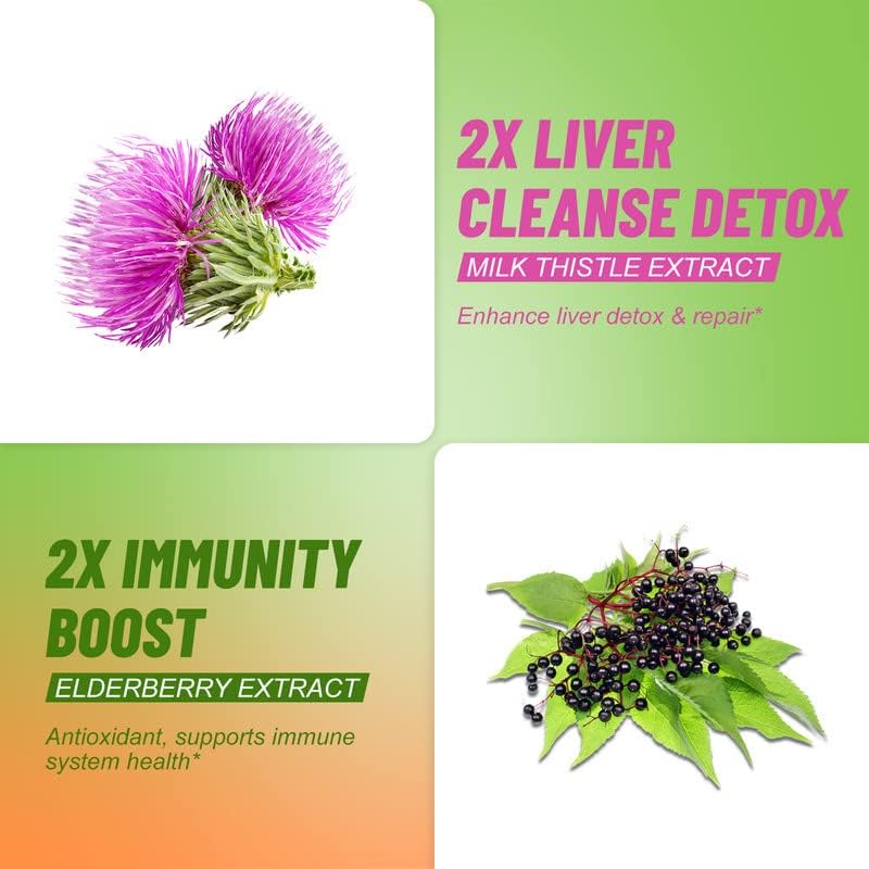 Miniatura 5 de Suplemento reducido de glutatión, 500 mg, 98% de pureza, con vitamina C, extracto de cardo mariano y ácido alfa lipoico, antioxidante de glutación,