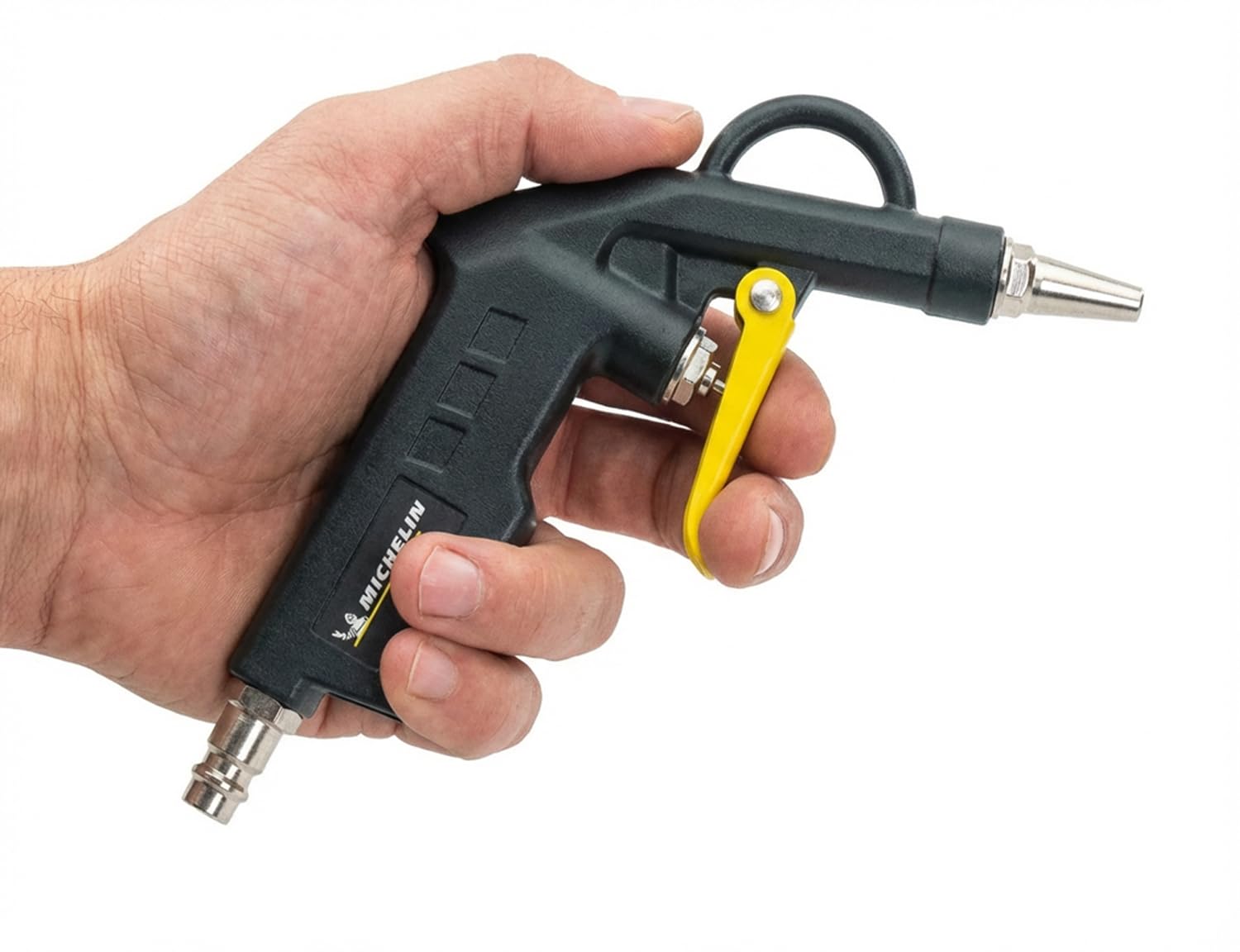 MICHELIN, Kit Accessori per Compressore 8 Pezzi (Include Tubo a Spirale 5m Completo di Attacchi Rapidi, Pistola di Gonfiaggio, Pistola di Soffiaggio, Aerografo a Gravità, Pistola di Lavaggio, 3 Ugelli