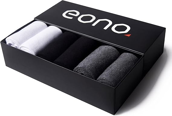 Amazon Amazonブランド Eono イオーノ 靴下 メンズ ビジネスソックス 紳士靴下 通気性 オールシーズン 出勤 学校 作業 無地 24 28cm 6足セット 黒x2 グレーx2 白x2 スポーツソックス 通販