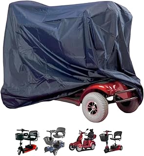 Mobility Scooter Cover Waterproof Outdoor 55"(L)X36"(H)X27"(W) Lightweight Electric Scooter Cover Adults , UV Resistant Dustproof Scooter Covers Universal Fit Mobility Scooter Accessories (Blue)