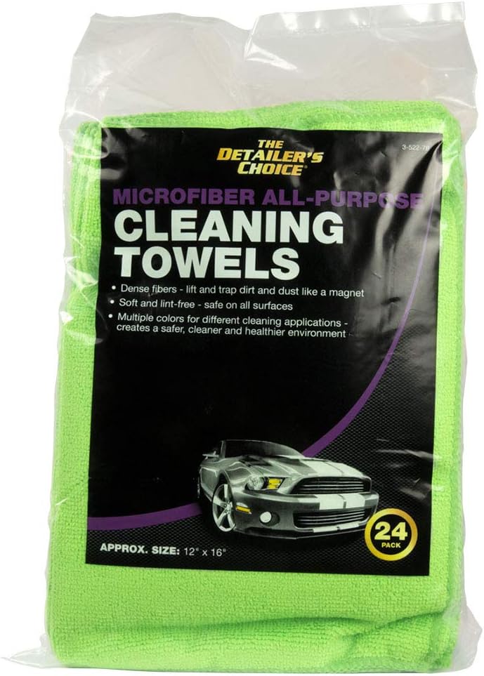 Detailer's Choice 3-522-7 Microfiber Auto Cloth - 24-Pack
