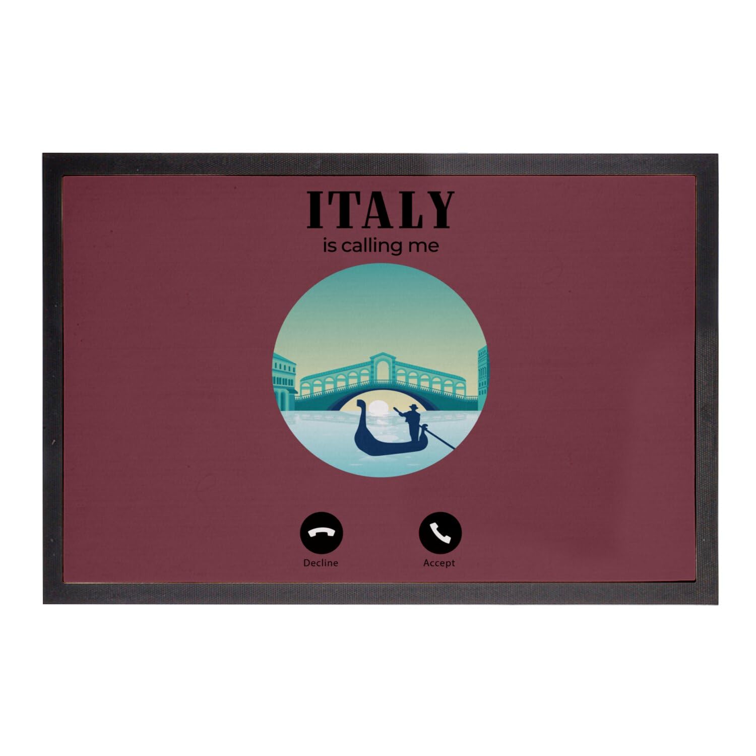 Paillasson Italie grand format rouge pour éviter la saleté d'entrée