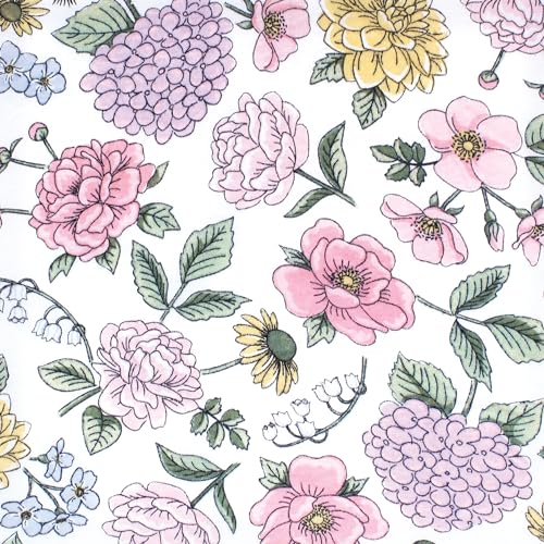 Image of Hudson Baby Unisex Baby Cotton Fitted Crib Sheet, Vintage Blossom, One Size