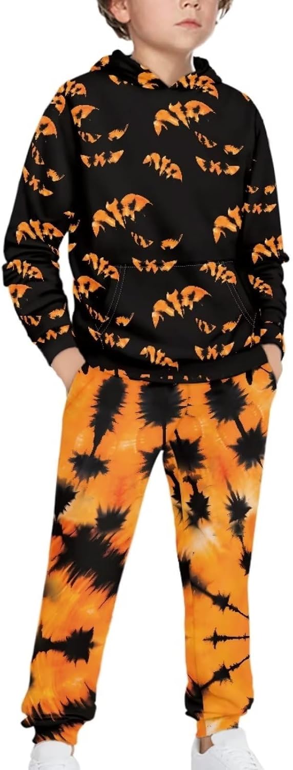 Renewold 2 pcs Set Long Sleeve Kids Hoodie Sweatshirt and Sweatpants Boys Girls Activewear Clothing Outfits