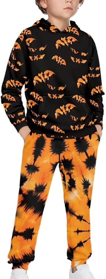 Renewold 2 pcs Set Long Sleeve Kids Hoodie Sweatshirt and Sweatpants Boys Girls Activewear Clothing Outfits