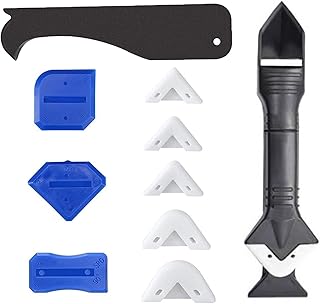 10PCS Silicone Remover Tool, Sealant Remover, Silicone Remover, Silicone Sealant Remover, Caulking Tool, 3 in 1 Silicone Caulking Tool Caulk Remover, for Bathroom Tub Shower Window Floor