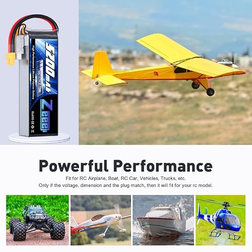 Zeee 3S Lipo Battery 5200mAh 50C 11.1V RC Batteries with XT60 Connector Soft Case for RC Airplane Helicopter Plane Quadcopter RC Car Truck Boat