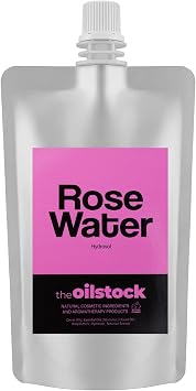 The Oil Stock Organic 100% Natural Rose Water, 3.4 fl oz 100 ml, Absolute Hydrosol, Aromatic Distilled Water, Commercial Use, Cosmetic Ingredient Grade, Organic, No Synthetic Fragrance, Damask Rose, Bulgaria