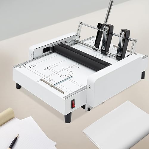 Máquina plegadora de encuadernación de papel, máquina de grapado A3, 300 folletoshora, encuadernación de 20 hojas y 14 hojas plegables a la vez, se
