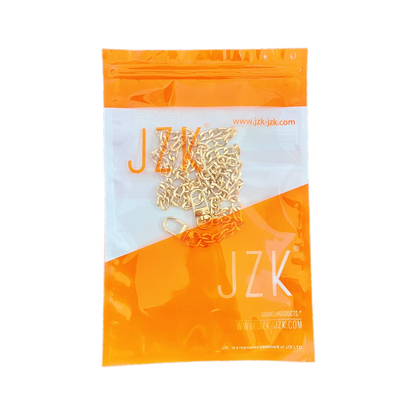 JZK Cadena de Metal 100cm para Bolso - Correa de Hombro Dorada con Hebillas