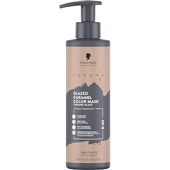 Schwarzkopf Professional CHROMA ID Bonding Colour Mask Semi Permanent Colour System Colour Mask Nourishing Hair Mask Hair Treatment Intensive Care Vegan Formula 8-46 Glazed Caramel 300 ml