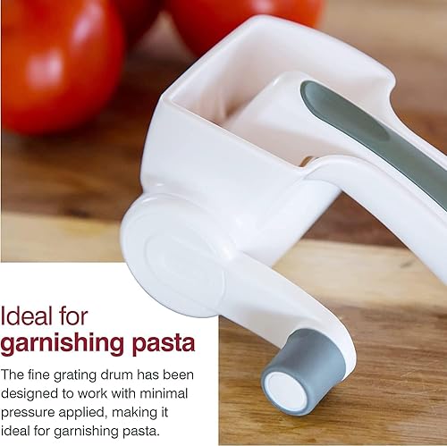 Miniatura 4 de DrMee Rallador de queso para restaurante - Rallador de queso giratorio de mano - Queso, verduras, rallador de nueces - Triturador de cocina de acero